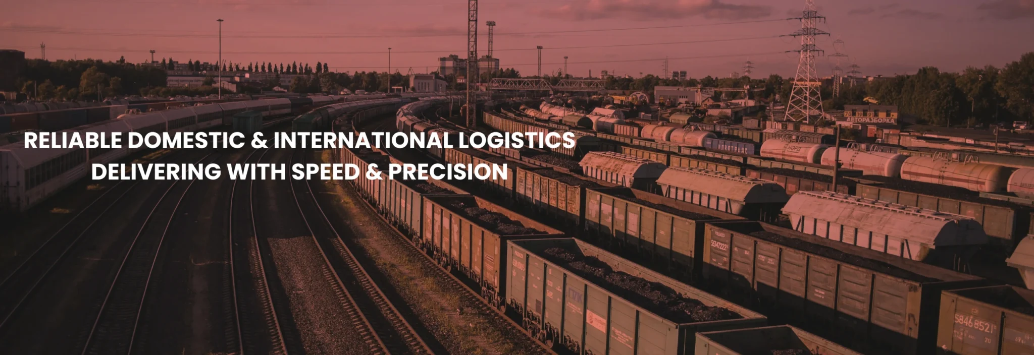 Freight train transporting goods efficiently across long distances, ensuring cost-effective and reliable logistics services.